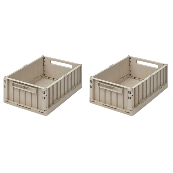 Boîtes de rangement MEDIUM - Pqt de 2 - Sandy