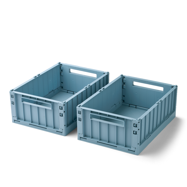 Weston storage box MED - Pack of 2 - Beach blue