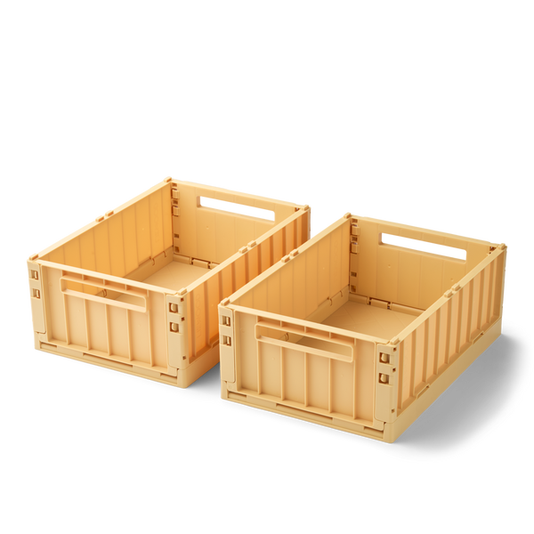 Weston storage box MED - Pack of 2 - Lemon yellow