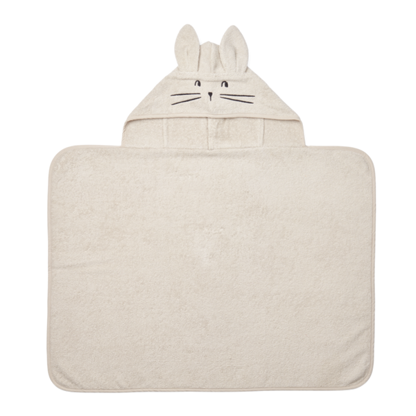 Batu hooded bath towel - Rabbit sandy