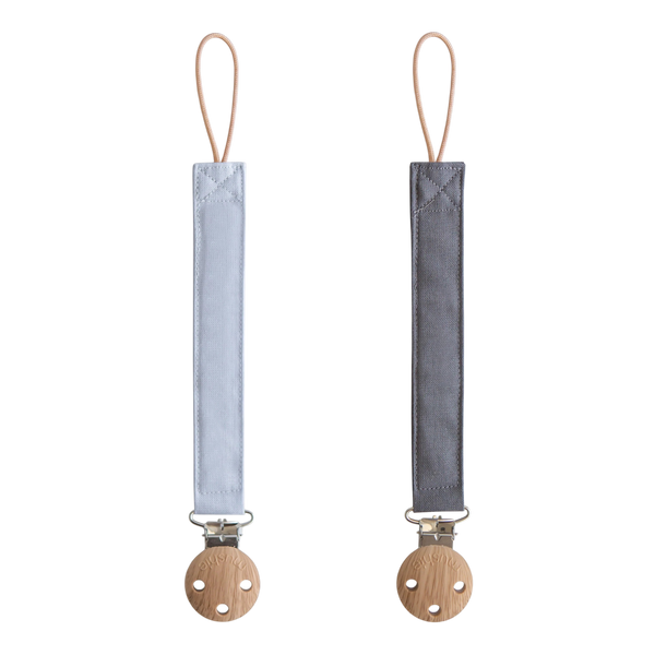 Attache-suce en lin - Paquet de 2 - Powder blue/Deep Sea