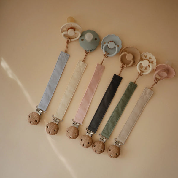 Attache-suce en lin - Paquet de 2 - Powder blue/Deep Sea