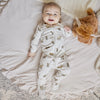 Dormeuse crème à imprimé vaches écossaises