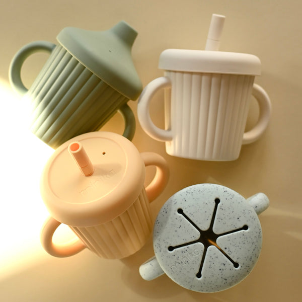 Verre 3 en 1 - Acier inoxydable et silcione