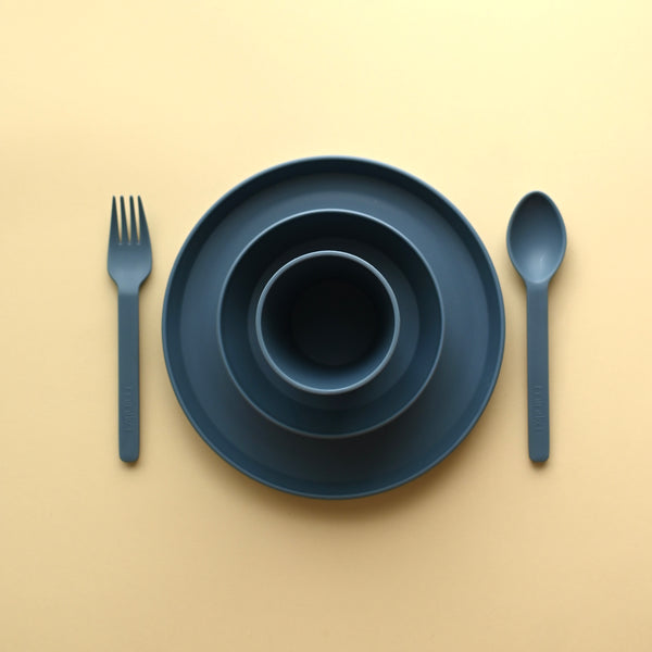 Wheat straw dinnerware set - Indigo