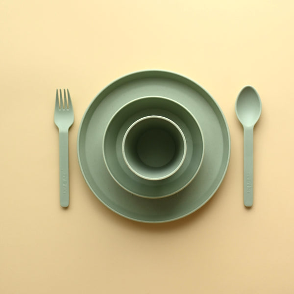 Wheat straw dinnerware set - Sage