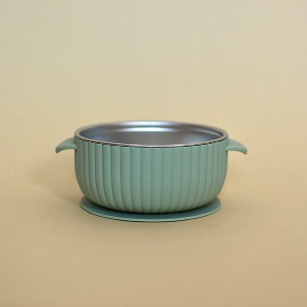 Bol en acier inoxydable avec succion en silicone