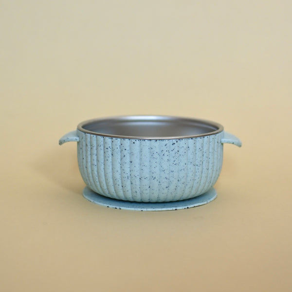 Bol en acier inoxydable avec succion en silicone