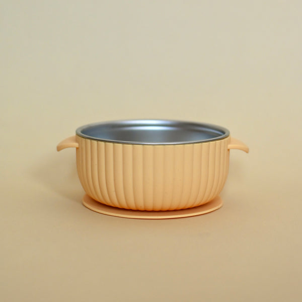 Bol en acier inoxydable avec succion en silicone