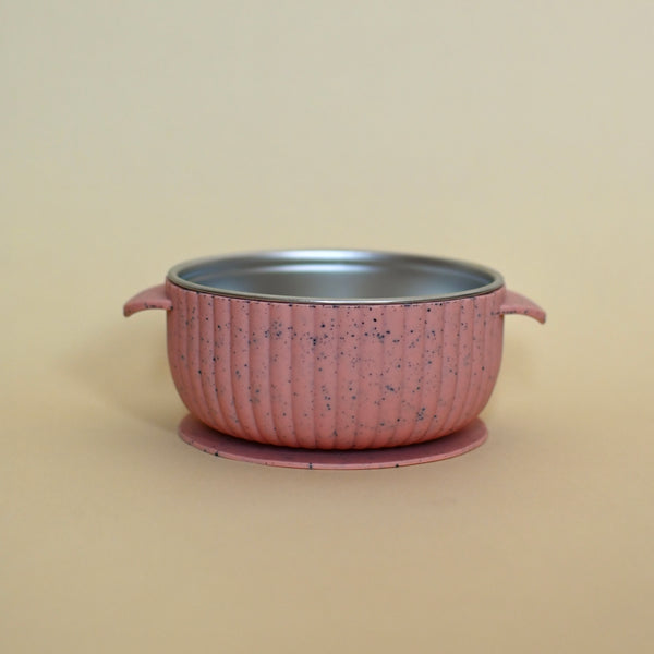 Bol en acier inoxydable avec succion en silicone