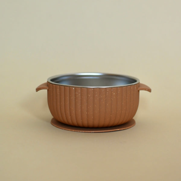 Bol en acier inoxydable avec succion en silicone