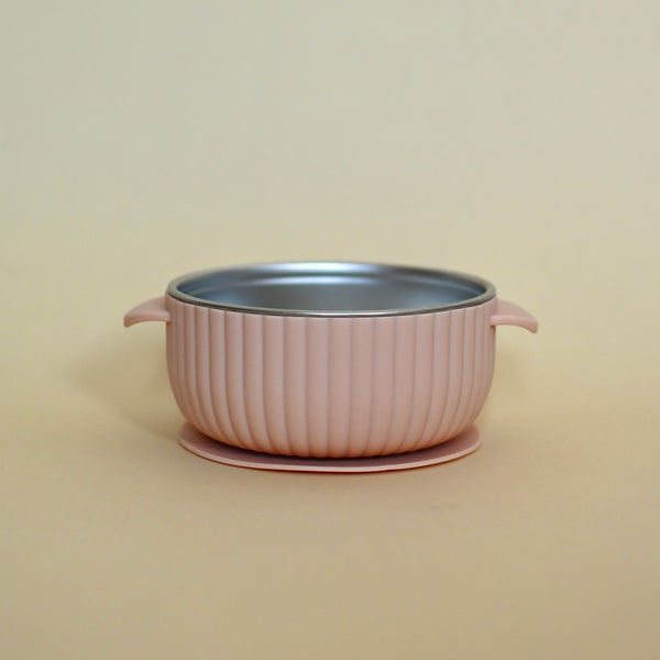 Bol en acier inoxydable avec succion en silicone