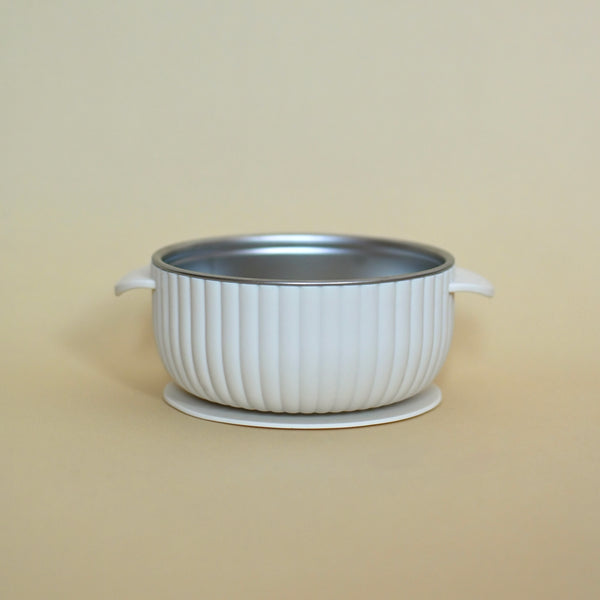 Bol en acier inoxydable avec succion en silicone