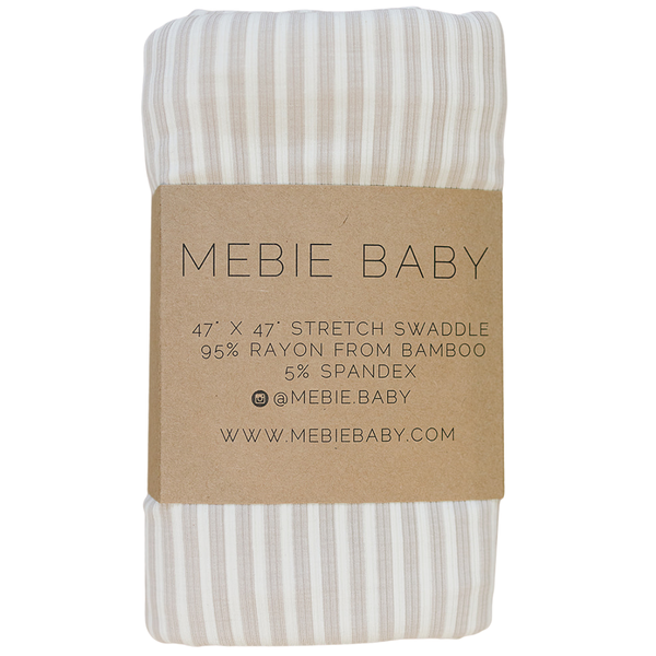 Swaddle blanket - Taupe stripe