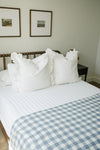 Courtepointe lit simple - Dusty blue gingham