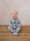 Bamboo zipper - Blue checkered