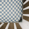 Drap contour bambou - Blue checkered