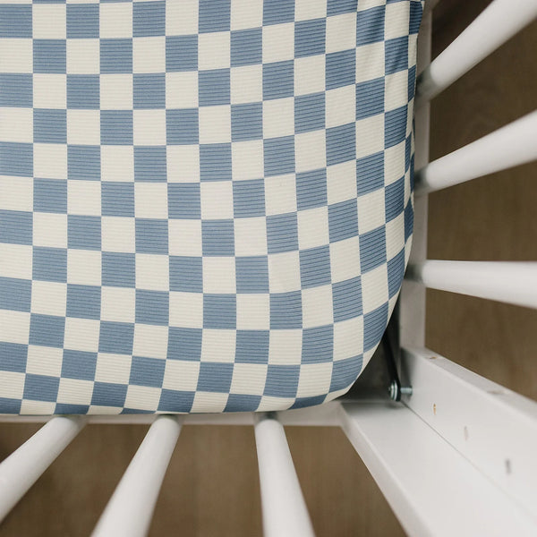 Crib sheet - Blue checkered