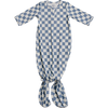 Bamboo gown - Blue checkered