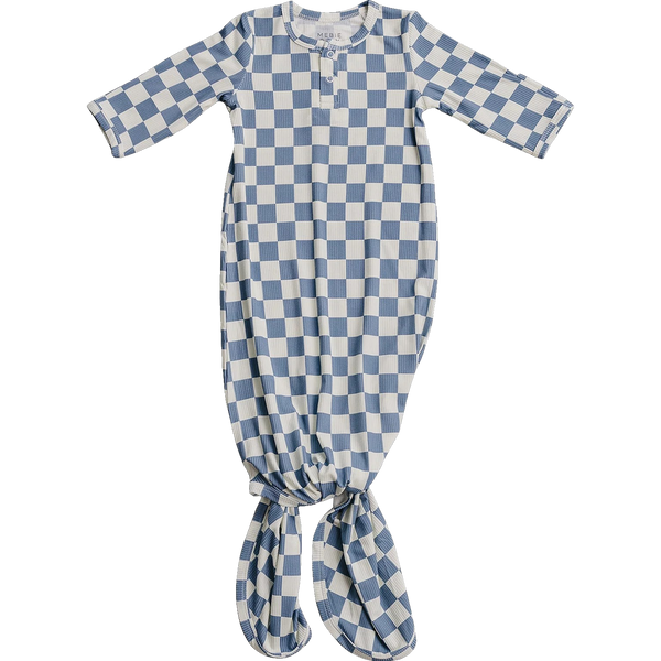 Dormeuse bambou côtelé - Blue checkered