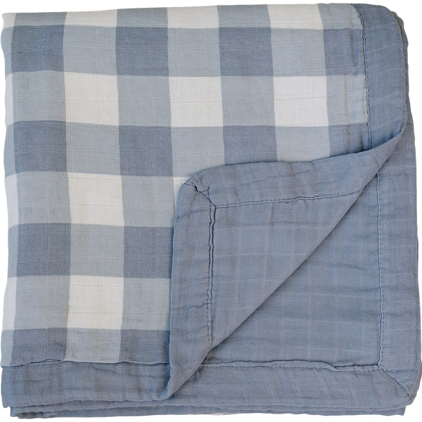 Quilt - Dusty blue gingham