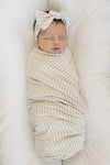 Swaddle blanket - Taupe stripe