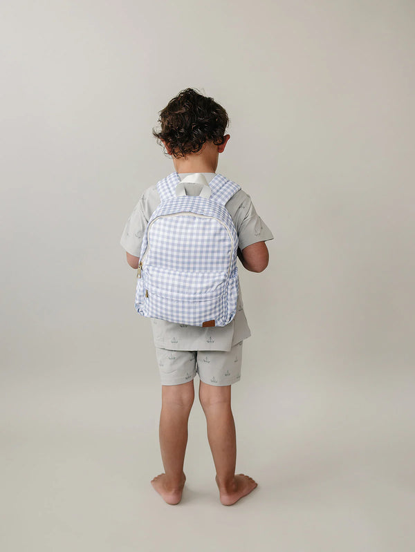 Mini backpack - Blue gingham
