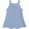 Blue knit tank romper