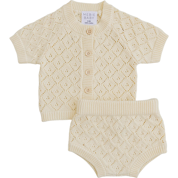 Ensemble 2 pièces en maille - Jaune