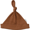 Organic ribbed knot hat - Cocoa