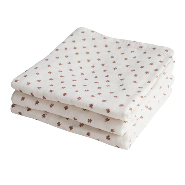 Débarbouillettes mousseline - Paquet de 3 - Bloom