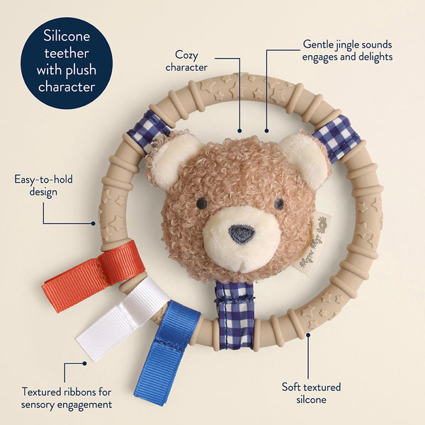 Itzy Ring Pal™ - Teething Ring with Plush Character