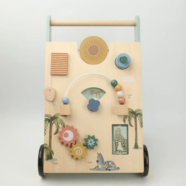 Wooden Baby Walker - Multi-Activity Push Walker Ages 18m+