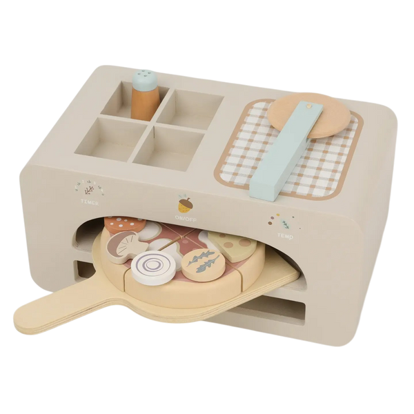 Ensemble De Four À Pizza En Bois - Jouet De Cuisine Imaginative