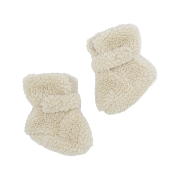 Grizz teddy baby boots - Cream off white