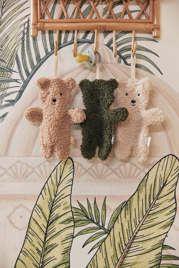 Pacifier cloth Teddy bear Green leaf