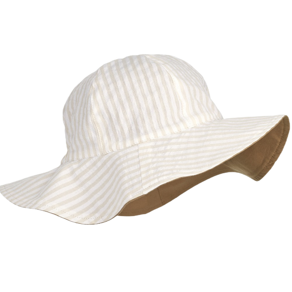 Chapeau soleil réversible amelia - Stripes sandy