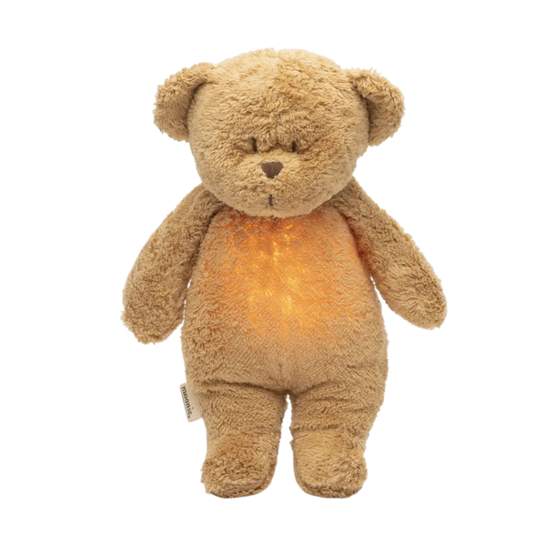 Peluche ours avec lampe et son - Cappuccino