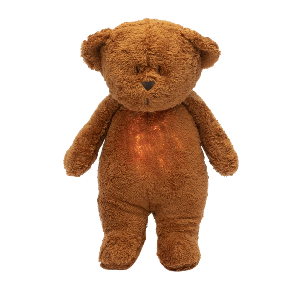 Peluche ours avec lampe et son - Caramel