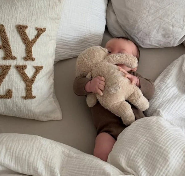 Peluche ours avec lampe et son - Sable