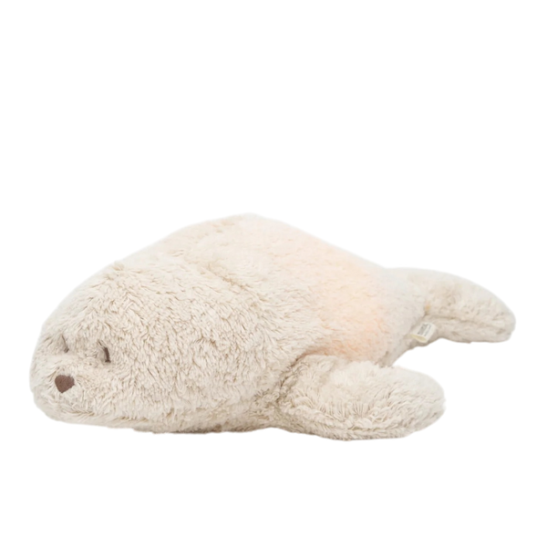 Peluche phoque avec lampe et son - Sable
