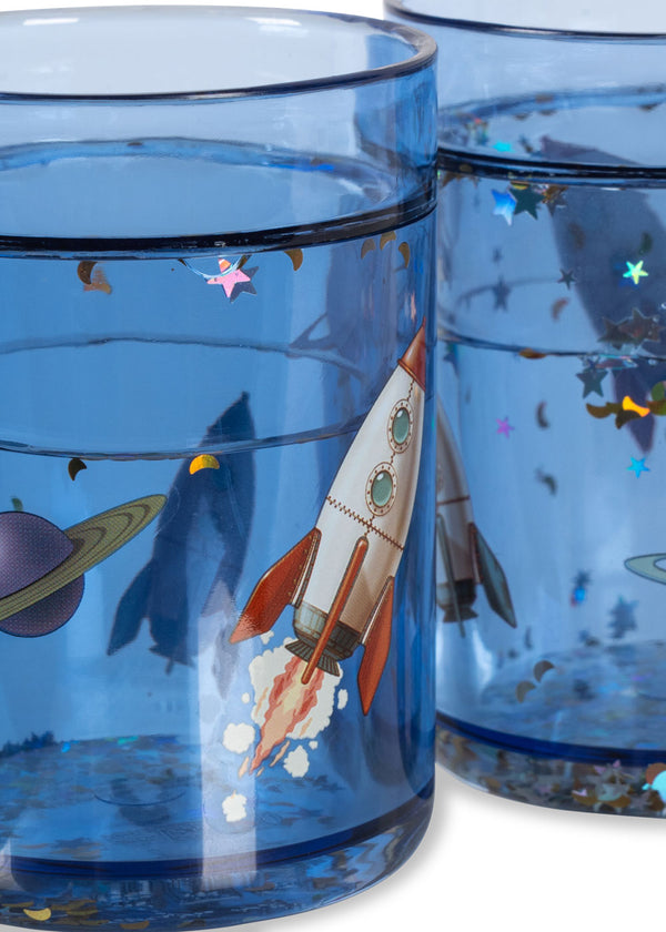 2 pack glitter cups - Outerspace