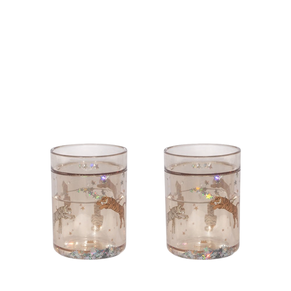 2 pack glitter cups - Roar