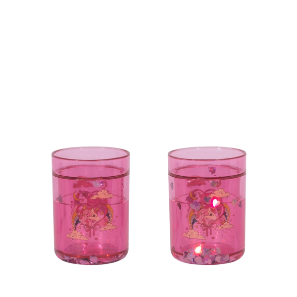 2 pack glitter cups - Horn stars