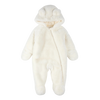 Combinaison d'ours en peluche blanc cassé