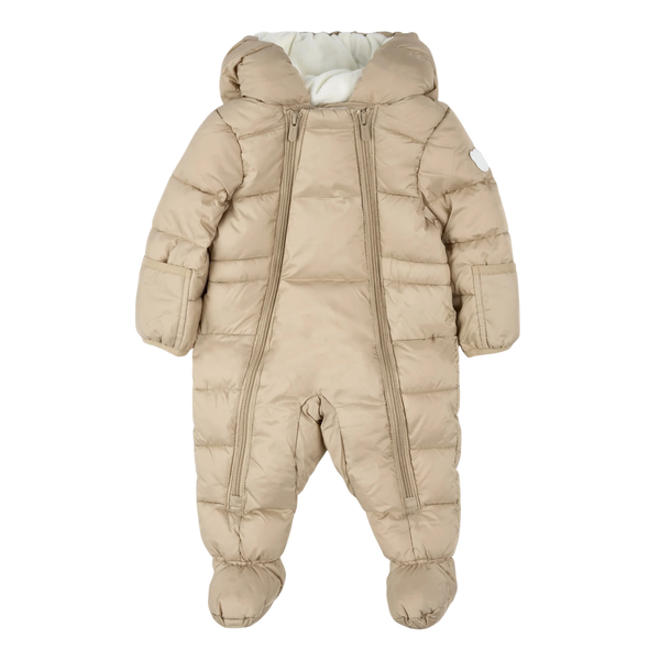 Combinaison de neige à capuche taupe