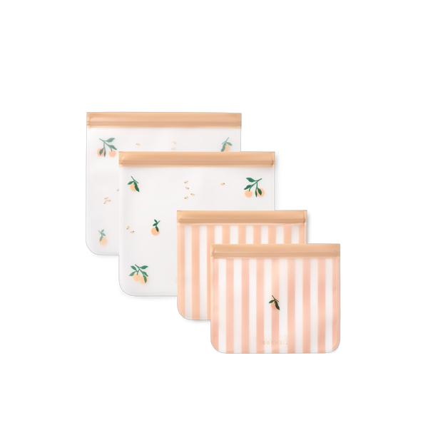 Rebus Reusable Food Bags 4-Pack - Peach