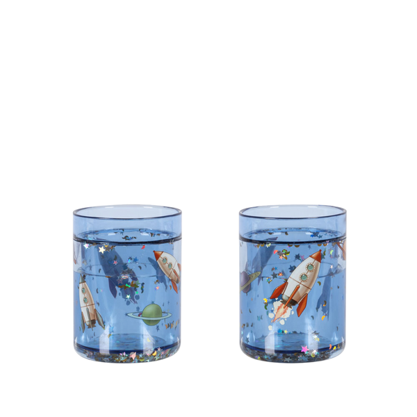 2 pack glitter cups - Outerspace