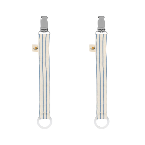 2 pack pacifier clip - Stripe blue