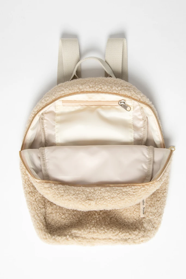 Sac à dos mini - Teddy Écru